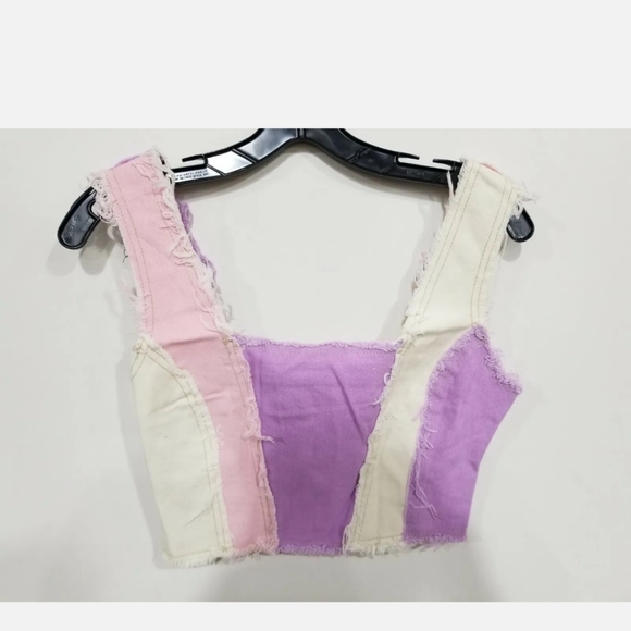 Jaded London Pastel Patchwork Corset Top, NEW, Size UK6 - Picture 2 of 16